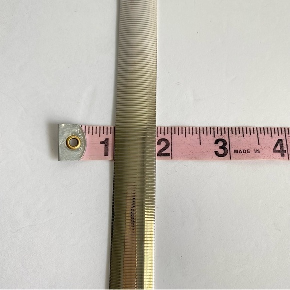 Bellezza Italy Omega Bracelet Itaor Wide Cleopatra Flex Cuff Silver Tone Metal - Picture 11 of 12